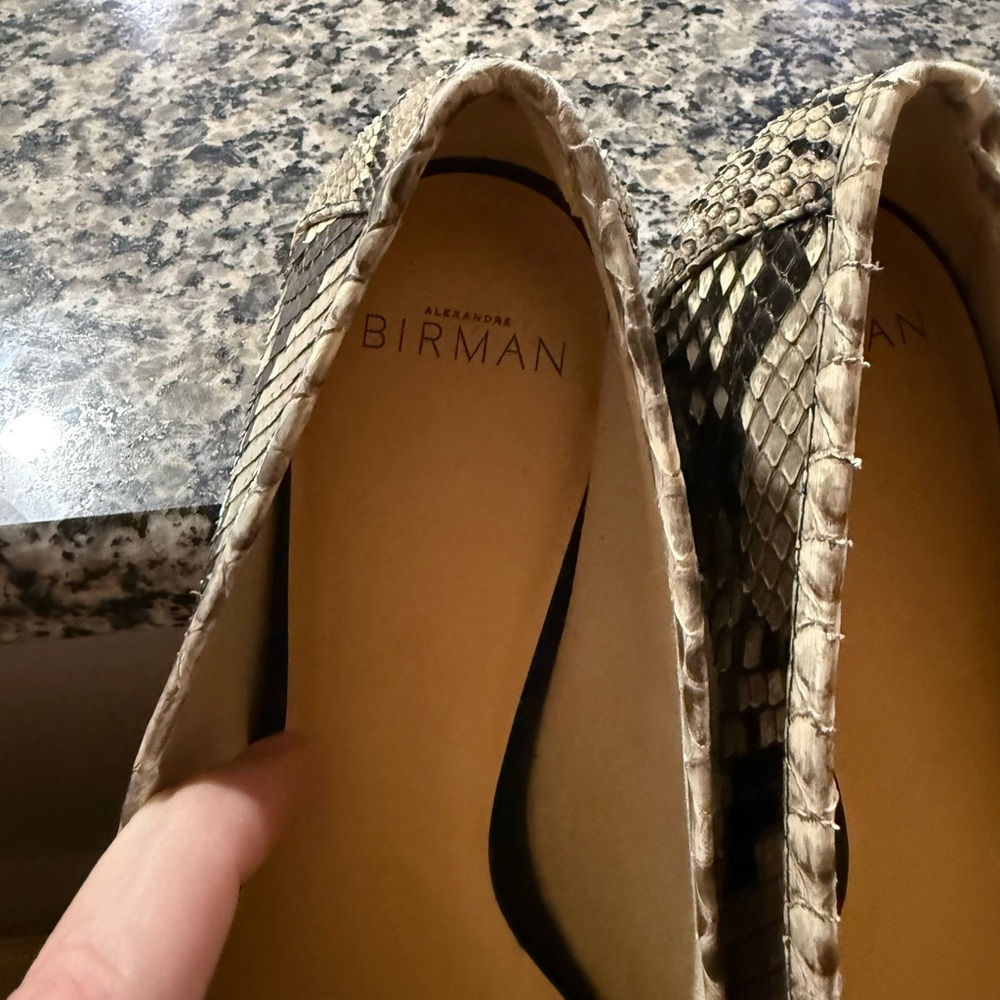 Alexandre Birman Python Leather Bow Loafers Flats… - image 4